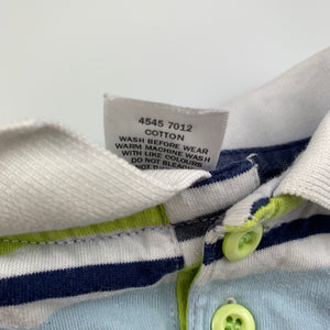 Boys Target, striped cotton polo shirt / top, FUC, size 00,  