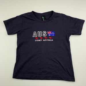 Unisex Sportage Australia, navy cotton t-shirt / top, Sydney, EUC, size 6,  