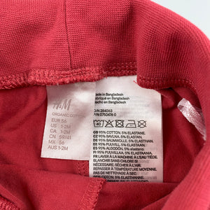 Unisex H&M, organic cotton blend leggings / bottoms, EUC, size 0000,  