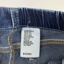 Load image into Gallery viewer, Girls H&amp;M, stretch denim leggings / jeggings, elasticated, Inside leg: 52.5cm, EUC, size 6,  