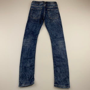 Girls H&M, stretch denim leggings / jeggings, elasticated, Inside leg: 52.5cm, EUC, size 6,  