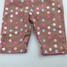 Load image into Gallery viewer, Girls Bebe Cool, spotted cotton leggings / bottoms, EUC, size 000,  