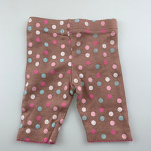 Load image into Gallery viewer, Girls Bebe Cool, spotted cotton leggings / bottoms, EUC, size 000,  