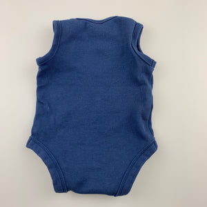 Unisex Target, blue cotton bodysuit / romper, octopus, EUC, size 0000,  