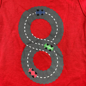 Boys Sooki Baby, red cotton t-shirt / top, racing cars, EUC, size 0,  