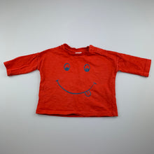 Load image into Gallery viewer, Boys Seed Baby, red cotton long sleeve t-shirt / top, GUC, size 000,  