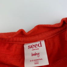 Load image into Gallery viewer, Boys Seed Baby, red cotton long sleeve t-shirt / top, GUC, size 000,  