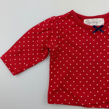 Load image into Gallery viewer, Girls Early Days, red cotton long sleeve top, EUC, size 0000,  