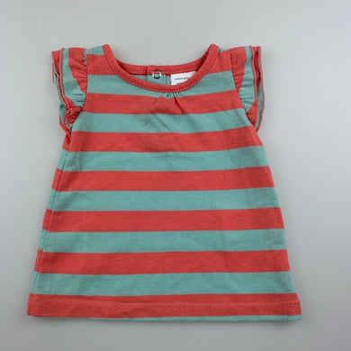 Girls Baby Charlie & Me, striped soft feel t-shirt / top, GUC, size 000,  
