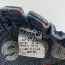 Load image into Gallery viewer, Boys Dymples, blue denim jeans, elasticated, Inside leg: 28cm, FUC, size 2,  