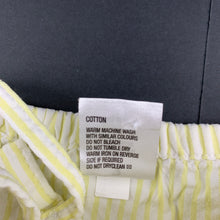 Load image into Gallery viewer, Girls H&amp;T, yellow stripe cotton summer dress, GUC, size 3, L: 53cm approx