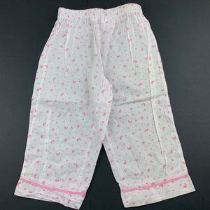 Girls Baby World, lightweight cotton pyama pants, GUC, size 1,  