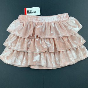 Girls Epic Threads, tiered silver pink skirt, elasticated, NEW, size 2,  
