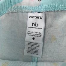 Load image into Gallery viewer, Unisex Carter&#39;s, cotton leggings / bottoms, polar bears, EUC, size 0000,  