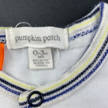 Load image into Gallery viewer, Boys Pumpkin Patch, soft cotton bodysuit / romper, FUC, size 000,  