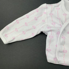 Load image into Gallery viewer, Girls Baby Baby, white &amp; pink cotton long sleeve top, GUC, size 0000,  