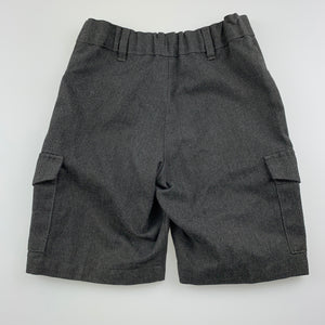 Boys M&S, grey school cargo shorts, adjustable, pilling, FUC, size 4-5,  