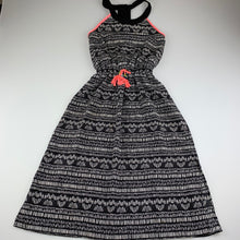 Load image into Gallery viewer, Girls Target, black &amp; white lighweight summer dress, EUC, size 7, L: 87cm approx