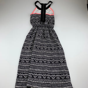 Girls Target, black & white lighweight summer dress, EUC, size 7, L: 87cm approx