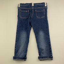 Load image into Gallery viewer, Girls Sprout, embroidered stretch denim pants, W: 54cm, Inside leg: 33cm, GUC, size 2,  