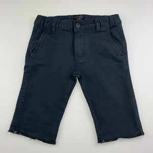 Boys Addison, dark navy stretch knit denim shorts, adjustable, EUC, size 7,  