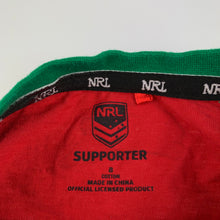 Load image into Gallery viewer, Unisex NRL Official, South Sydney Rabbitohs cotton long sleeve top, EUC, size 8,  