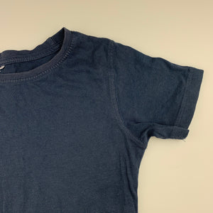 Boys Anko, blue cotton t-shirt / top, fading / discolouration, FUC, size 7,  