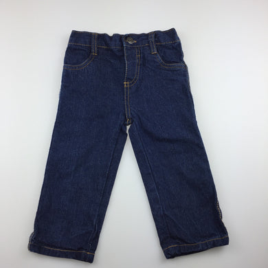 Unisex Denim, jeans, elasticated waist, EUC, size 12 months