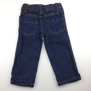 Unisex Denim, jeans, elasticated waist, EUC, size 12 months