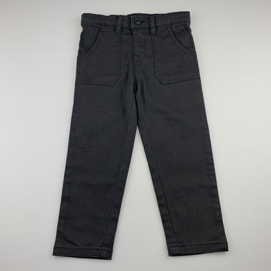 Boys Tilt, grey stretch cotton pants, adjustable, Inside leg: 37cm, EUC, size 3,  