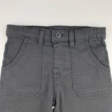 Load image into Gallery viewer, Boys Tilt, grey stretch cotton pants, adjustable, Inside leg: 37cm, EUC, size 3,  