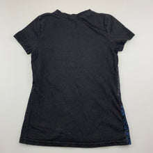 Load image into Gallery viewer, Boys Wayne Jnr, black cotton t-shirt / top, wash faded, care labels removed, FUC, size 8,  