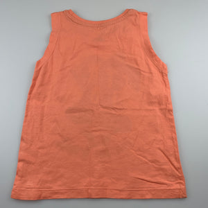 Boys Favourites, orange cotton singlet / tank top, skate, EUC, size 5,  