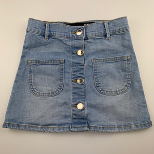 Girls Cotton On, blue stretch denim skirt, adjustable, GUC, size 5,  