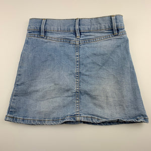 Girls Cotton On, blue stretch denim skirt, adjustable, GUC, size 5,  