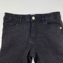 Load image into Gallery viewer, Girls Target, black stretch denim jeans, adjustable, Inside leg: 57cm, EUC, size 8,  