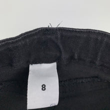 Load image into Gallery viewer, Girls Target, black stretch denim jeans, adjustable, Inside leg: 57cm, EUC, size 8,  
