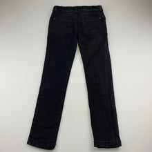 Load image into Gallery viewer, Girls Target, black stretch denim jeans, adjustable, Inside leg: 57cm, EUC, size 8,  