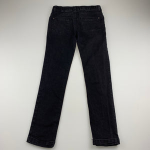 Girls Target, black stretch denim jeans, adjustable, Inside leg: 57cm, EUC, size 8,  