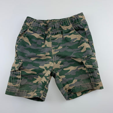 Boys Tilt, camo print cargo shorts, elasticated, FUC, size 0,  