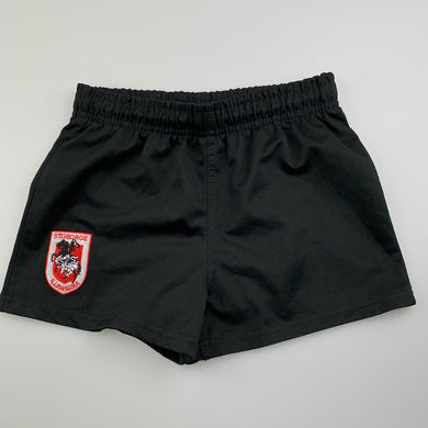 Unisex NRL Official, St George Dragons sports shorts, elasticated, GUC, size 7,  
