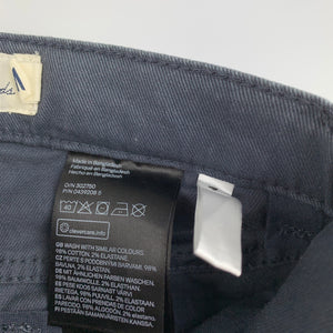 Girls H&M, embroidered stretch denim pants, adjustable, inside leg: 33.5 cm, GUC, size 2,  