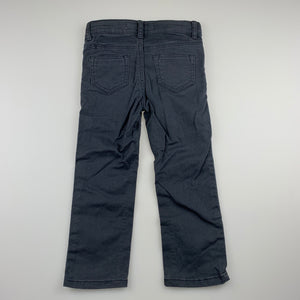 Girls H&M, embroidered stretch denim pants, adjustable, inside leg: 33.5 cm, GUC, size 2,  
