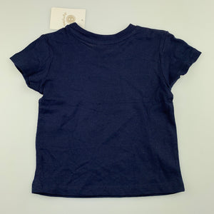 Boys Dymples, navy cotton t-shirt / top, pineapple, NEW, size 00,  