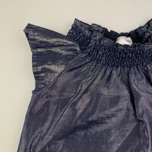 Load image into Gallery viewer, Girls Target, lined blue metallic party top, EUC, size 1,  