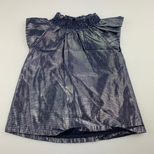 Load image into Gallery viewer, Girls Target, lined blue metallic party top, EUC, size 1,  
