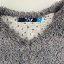 Load image into Gallery viewer, Girls L&amp;D, cotton lined faux fur vest, EUC, size 8,  