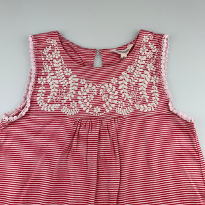 Girls Milkshake, striped cotton casual dress, belt not included, GUC, size 8, L: 64cm approx
