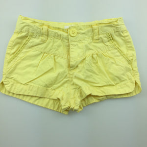 Girls Pumpkin Patch, yellow lightweight shorts, adjustable, GUC, size 1