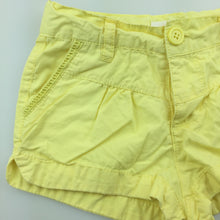 Load image into Gallery viewer, Girls Pumpkin Patch, yellow lightweight shorts, adjustable, GUC, size 1